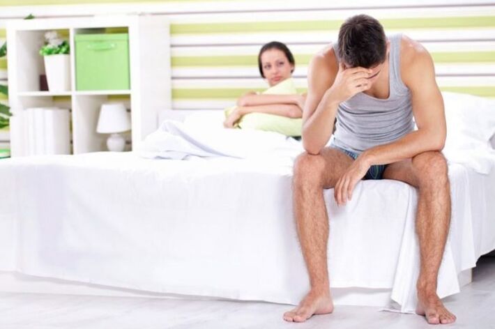 A man is worried about alarming signs of prostatitis. 